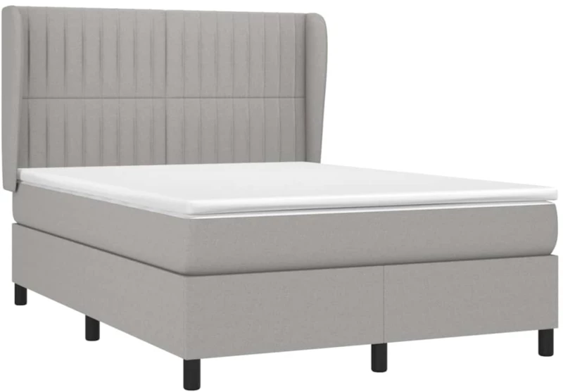 ΚΡΕΒΑΤΙ BOXSPRING ΜΕ ΣΤΡΩΜΑ ΑΝΟΙΧΤΟ ΓΚΡΙ 140X200 ΕΚ. ΥΦΑΣΜΑΤΙΝΟ 3128125