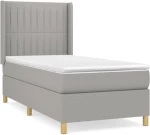 ΚΡΕΒΑΤΙ BOXSPRING ΜΕ ΣΤΡΩΜΑ ΑΝΟΙΧΤΟ ΓΚΡΙ 80X200 ΕΚ. ΥΦΑΣΜΑΤΙΝΟ 3132105