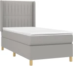ΚΡΕΒΑΤΙ BOXSPRING ΜΕ ΣΤΡΩΜΑ ΑΝΟΙΧΤΟ ΓΚΡΙ 80X200 ΕΚ. ΥΦΑΣΜΑΤΙΝΟ 3132105