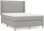 ΚΡΕΒΑΤΙ BOXSPRING ΜΕ ΣΤΡΩΜΑ ΑΝΟΙΧΤΟ ΓΚΡΙ 140X200 ΕΚ. ΥΦΑΣΜΑΤΙΝΟ 3132153