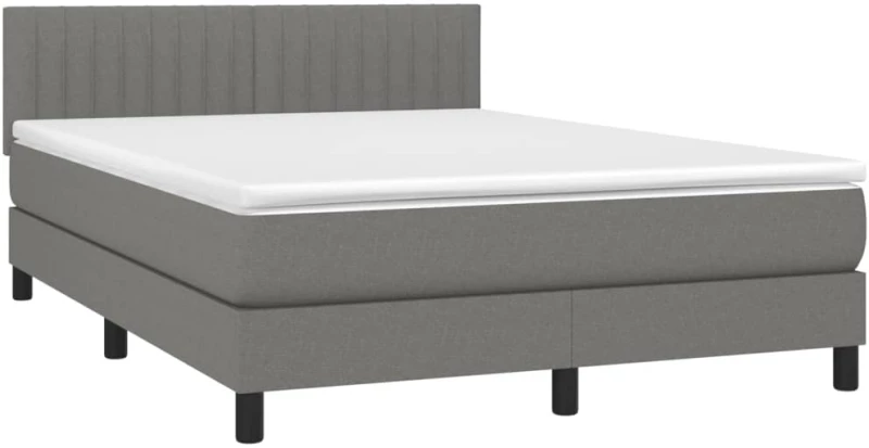 ΚΡΕΒΑΤΙ BOXSPRING ΜΕ ΣΤΡΩΜΑ & LED ΣΚ.ΓΚΡΙ 140X190 ΕΚ ΥΦΑΣΜΑΤΙΝΟ 3133310
