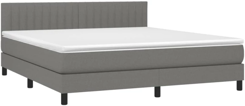 ΚΡΕΒΑΤΙ BOXSPRING ΜΕ ΣΤΡΩΜΑ & LED ΣΚ.ΓΚΡΙ 160X200 ΕΚ ΥΦΑΣΜΑΤΙΝΟ 3133326