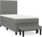 ΚΡΕΒΑΤΙ BOXSPRING ΜΕ ΣΤΡΩΜΑ ΣΚΟΥΡΟ ΓΚΡΙ 100X200 ΕΚ. ΥΦΑΣΜΑΤΙΝΟ 3136734