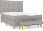 ΚΡΕΒΑΤΙ BOXSPRING ΜΕ ΣΤΡΩΜΑ ΑΝΟΙΧΤΟ ΓΚΡΙ 140X200 ΕΚ. ΥΦΑΣΜΑΤΙΝΟ 3137317
