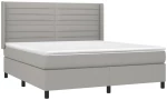 ΚΡΕΒΑΤΙ BOXSPRING ΜΕ ΣΤΡΩΜΑ & LED ΑΝ.ΓΚΡΙ 160X200ΕΚ. ΥΦΑΣΜΑΤΙΝΟ 3138405
