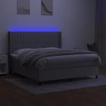 ΚΡΕΒΑΤΙ BOXSPRING ΜΕ ΣΤΡΩΜΑ & LED ΑΝ.ΓΚΡΙ 160X200ΕΚ. ΥΦΑΣΜΑΤΙΝΟ 3138485