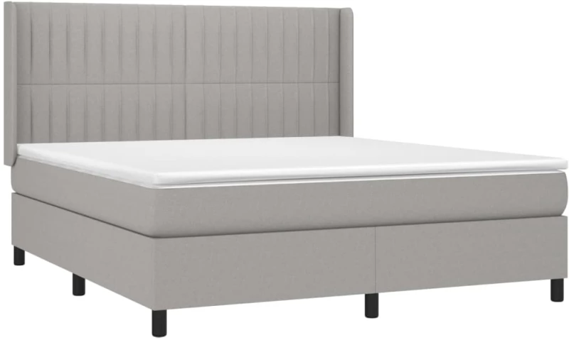 ΚΡΕΒΑΤΙ BOXSPRING ΜΕ ΣΤΡΩΜΑ & LED ΑΝ.ΓΚΡΙ 160X200ΕΚ. ΥΦΑΣΜΑΤΙΝΟ 3138485