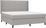 ΚΡΕΒΑΤΙ BOXSPRING ΜΕ ΣΤΡΩΜΑ & LED ΑΝ.ΓΚΡΙ 160X200ΕΚ. ΥΦΑΣΜΑΤΙΝΟ 3138485