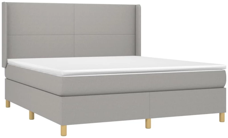 ΚΡΕΒΑΤΙ BOXSPRING ΜΕ ΣΤΡΩΜΑ & LED ΑΝ.ΓΚΡΙ 160X200ΕΚ. ΥΦΑΣΜΑΤΙΝΟ 3138725