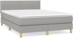 ΚΡΕΒΑΤΙ BOXSPRING ΜΕ ΣΤΡΩΜΑ ΑΝΟΙΧΤΟ ΓΚΡΙ 140X190 ΕΚ. ΥΦΑΣΜΑΤΙΝΟ 3140769