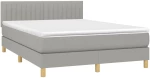 ΚΡΕΒΑΤΙ BOXSPRING ΜΕ ΣΤΡΩΜΑ ΑΝΟΙΧΤΟ ΓΚΡΙ 140X190 ΕΚ. ΥΦΑΣΜΑΤΙΝΟ 3140769