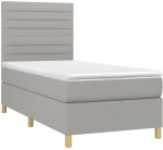 ΚΡΕΒΑΤΙ BOXSPRING ΜΕ ΣΤΡΩΜΑ ΑΝΟΙΧΤΟ ΓΚΡΙ 80X200 ΕΚ. ΥΦΑΣΜΑΤΙΝΟ 3142369