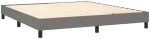 ΚΡΕΒΑΤΙ BOXSPRING ΜΕ ΣΤΡΩΜΑ ΣΚΟΥΡΟ ΓΚΡΙ 160X200 ΕΚ ΥΦΑΣΜΑΤΙΝΟ 3129882