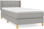 ΚΡΕΒΑΤΙ BOXSPRING ΜΕ ΣΤΡΩΜΑ ΑΝΟΙΧΤΟ ΓΚΡΙ 90X190 ΕΚ. ΥΦΑΣΜΑΤΙΝΟ 3130233