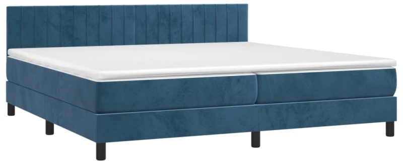ΚΡΕΒΑΤΙ BOXSPRING ΜΕ ΣΤΡΩΜΑ & LED ΣΚ. ΜΠΛΕ 200X200ΕΚ. ΒΕΛΟΥΔΙΝΟ 3134547