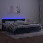 ΚΡΕΒΑΤΙ BOXSPRING ΜΕ ΣΤΡΩΜΑ & LED ΣΚ. ΜΠΛΕ 200X200ΕΚ. ΒΕΛΟΥΔΙΝΟ 3134547