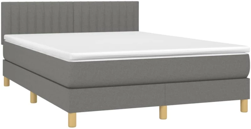 ΚΡΕΒΑΤΙ BOXSPRING ΜΕ ΣΤΡΩΜΑ & LED ΣΚ.ΓΚΡΙ 140X190 ΕΚ ΥΦΑΣΜΑΤΙΝΟ 3133870