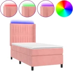 ΚΡΕΒΑΤΙ BOXSPRING ΜΕ ΣΤΡΩΜΑ & LED ΡΟΖ 100X200 ΕΚ. ΒΕΛΟΥΔΙΝΟ 3139672
