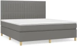 ΚΡΕΒΑΤΙ BOXSPRING ΜΕ ΣΤΡΩΜΑ ΣΚΟΥΡΟ ΓΚΡΙ 160X200 ΕΚ ΥΦΑΣΜΑΤΙΝΟ 3142506