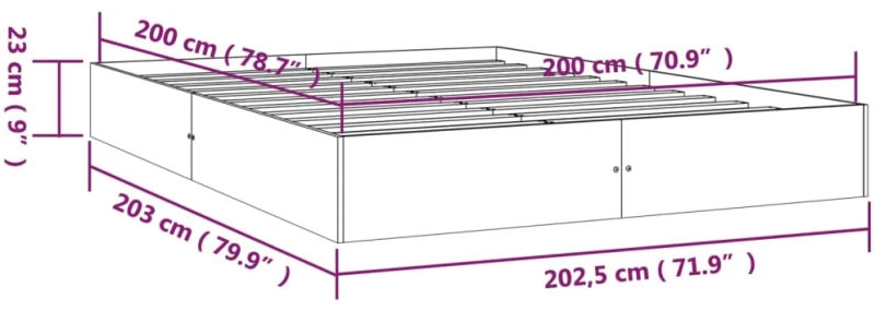 ΠΛΑΙΣΙΟ ΚΡΕΒΑΤΙΟΥ ΛΕΥΚΟ 200 X 200 ΕΚ. ΑΠΟ ΜΑΣΙΦ ΞΥΛΟ 820023
