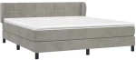 ΚΡΕΒΑΤΙ BOXSPRING ΜΕ ΣΤΡΩΜΑ ΑΝΟΙΧΤΟ ΓΚΡΙ 160X200 ΕΚ. ΒΕΛΟΥΔΙΝΟ 3127499