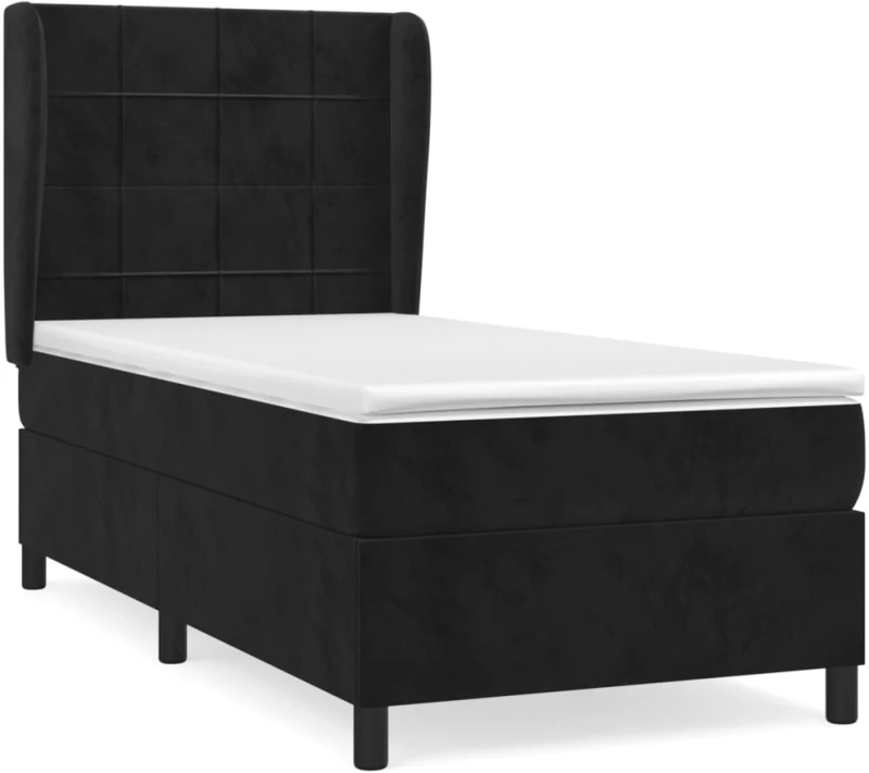 ΚΡΕΒΑΤΙ BOXSPRING ΜΕ ΣΤΡΩΜΑ ΜΑΥΡΟ 80 X 200 ΕΚ. ΒΕΛΟΥΔΙΝΟ 3129179