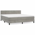 ΚΡΕΒΑΤΙ BOXSPRING ΜΕ ΣΤΡΩΜΑ ΑΝΟΙΧΤΟ ΓΚΡΙ 160X200 ΕΚ. ΒΕΛΟΥΔΙΝΟ 3130967