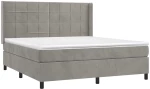 ΚΡΕΒΑΤΙ BOXSPRING ΜΕ ΣΤΡΩΜΑ ΑΝΟΙΧΤΟ ΓΚΡΙ 160X200 ΕΚ. ΒΕΛΟΥΔΙΝΟ 3132687