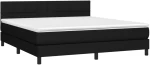ΚΡΕΒΑΤΙ BOXSPRING ΜΕ ΣΤΡΩΜΑ & LED ΜΑΥΡΟ 160X200 ΕΚ. ΥΦΑΣΜΑΤΙΝΟ 3133167