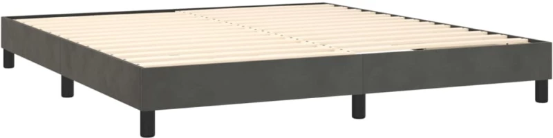 ΚΡΕΒΑΤΙ BOXSPRING ΜΕ ΣΤΡΩΜΑ & LED ΣΚ. ΓΚΡΙ 160X200ΕΚ. ΒΕΛΟΥΔΙΝΟ 3134412