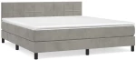 ΚΡΕΒΑΤΙ BOXSPRING ΜΕ ΣΤΡΩΜΑ ΑΝΟΙΧΤΟ ΓΚΡΙ 160X200 ΕΚ. ΒΕΛΟΥΔΙΝΟ 3141311