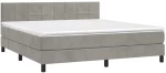 ΚΡΕΒΑΤΙ BOXSPRING ΜΕ ΣΤΡΩΜΑ ΑΝΟΙΧΤΟ ΓΚΡΙ 160X200 ΕΚ. ΒΕΛΟΥΔΙΝΟ 3141311