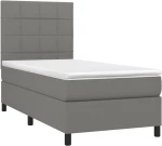 ΚΡΕΒΑΤΙ BOXSPRING ΜΕ ΣΤΡΩΜΑ ΣΚΟΥΡΟ ΓΚΡΙ 80X200 ΕΚ. ΥΦΑΣΜΑΤΙΝΟ 3141730
