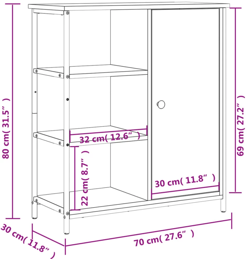 ΝΤΟΥΛΑΠΙ ΜΑΥΡΟ 70 X 30 X 80 ΕΚ. ΑΠΟ ΕΠΕΞΕΡΓΑΣΜΕΝΟ ΞΥΛΟ 835489