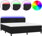 ΚΡΕΒΑΤΙ BOXSPRING ΜΕ ΣΤΡΩΜΑ & LED ΜΑΥΡΟ 160X200 ΕΚ. ΒΕΛΟΥΔΙΝΟ 3134413