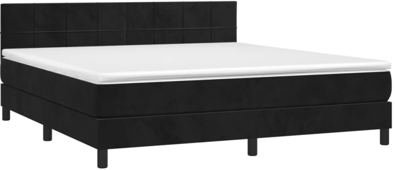ΚΡΕΒΑΤΙ BOXSPRING ΜΕ ΣΤΡΩΜΑ & LED ΜΑΥΡΟ 160X200 ΕΚ. ΒΕΛΟΥΔΙΝΟ 3134413