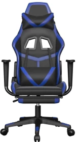 ΚΑΡΕΚΛΑ GAMING ΜΑΣΑΖ ΥΠΟΠΟΔΙΟ ΜΑΥΡΟ/ΜΠΛΕ ΑΠΟ ΣΥΝΘΕΤΙΚΟ ΔΕΡΜΑ 3143676