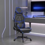 ΚΑΡΕΚΛΑ GAMING ΜΑΣΑΖ ΥΠΟΠΟΔΙΟ ΜΑΥΡΟ & ΜΠΛΕ ΑΠΟ ΣΥΝΘΕΤΙΚΟ ΔΕΡΜΑ 345434
