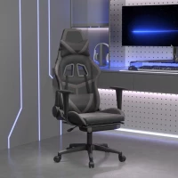 ΚΑΡΕΚΛΑ GAMING ΜΑΣΑΖ ΥΠΟΠΟΔΙΟ ΜΑΥΡΟ&ΓΚΡΙ ΑΠΟ ΣΥΝΘΕΤΙΚΟ ΔΕΡΜΑ 345438