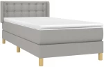 ΚΡΕΒΑΤΙ BOXSPRING ΜΕ ΣΤΡΩΜΑ ΑΝΟΙΧΤΟ ΓΚΡΙ 90X200 ΕΚ. ΥΦΑΣΜΑΤΙΝΟ 3130561