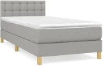 ΚΡΕΒΑΤΙ BOXSPRING ΜΕ ΣΤΡΩΜΑ ΑΝΟΙΧΤΟ ΓΚΡΙ 90X200 ΕΚ. ΥΦΑΣΜΑΤΙΝΟ 3140905