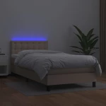 ΚΡΕΒΑΤΙ BOXSPRING ΣΤΡΩΜΑ&LED ΚΑΠΟΥΤΣΙΝΟ 100X200 ΕΚ. ΣΥΝΘ. ΔΕΡΜΑ 3134212