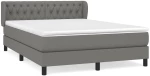 ΚΡΕΒΑΤΙ BOXSPRING ΜΕ ΣΤΡΩΜΑ ΣΚΟΥΡΟ ΓΚΡΙ 140X190 ΕΚ. ΥΦΑΣΜΑΤΙΝΟ 3126478