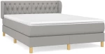 ΚΡΕΒΑΤΙ BOXSPRING ΜΕ ΣΤΡΩΜΑ ΑΝΟΙΧΤΟ ΓΚΡΙ 140X190 ΕΚ. ΥΦΑΣΜΑΤΙΝΟ 3127037