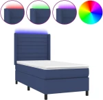 ΚΡΕΒΑΤΙ BOXSPRING ΜΕ ΣΤΡΩΜΑ & LED ΜΠΛΕ 100X200 ΕΚ. ΥΦΑΣΜΑΤΙΝΟ 3138379