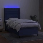 ΚΡΕΒΑΤΙ BOXSPRING ΜΕ ΣΤΡΩΜΑ & LED ΜΠΛΕ 100X200 ΕΚ. ΥΦΑΣΜΑΤΙΝΟ 3138379