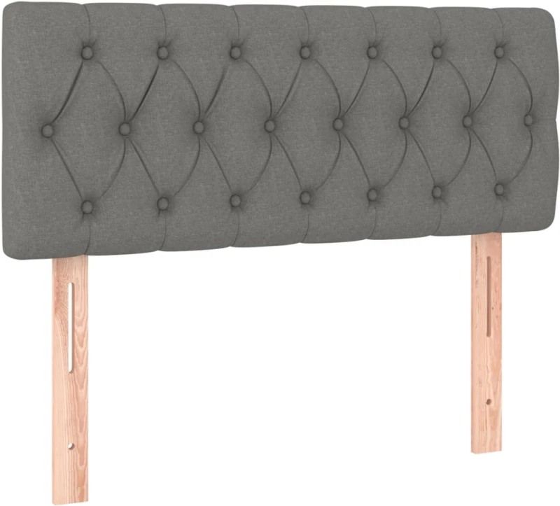 ΚΡΕΒΑΤΙ BOXSPRING ΜΕ ΣΤΡΩΜΑ ΣΚΟΥΡΟ ΓΚΡΙ 90X190 ΕΚ. ΥΦΑΣΜΑΤΙΝΟ 3140258
