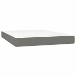 ΚΡΕΒΑΤΙ BOXSPRING ΜΕ ΣΤΡΩΜΑ ΣΚΟΥΡΟ ΓΚΡΙ 140X200 ΕΚ ΥΦΑΣΜΑΤΙΝΟ 3132234