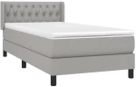ΚΡΕΒΑΤΙ BOXSPRING ΜΕ ΣΤΡΩΜΑ ΑΝΟΙΧΤΟ ΓΚΡΙ 90X190 ΕΚ. ΥΦΑΣΜΑΤΙΝΟ 3129913