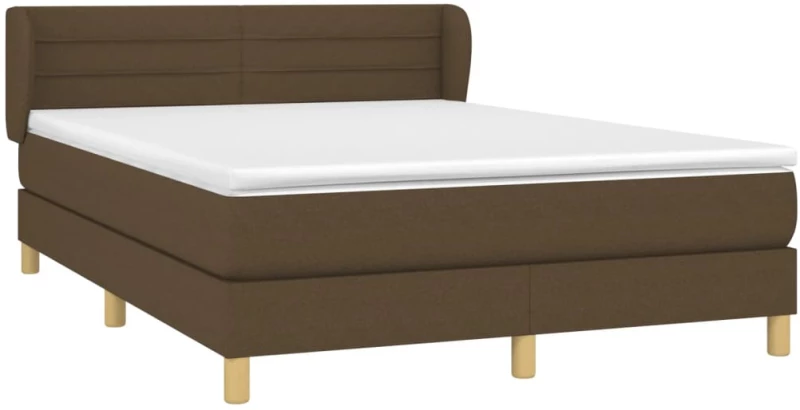 ΚΡΕΒΑΤΙ BOXSPRING ΜΕ ΣΤΡΩΜΑ ΣΚΟΥΡΟ ΚΑΦΕ 140X190 ΕΚ. ΥΦΑΣΜΑΤΙΝΟ 3126880